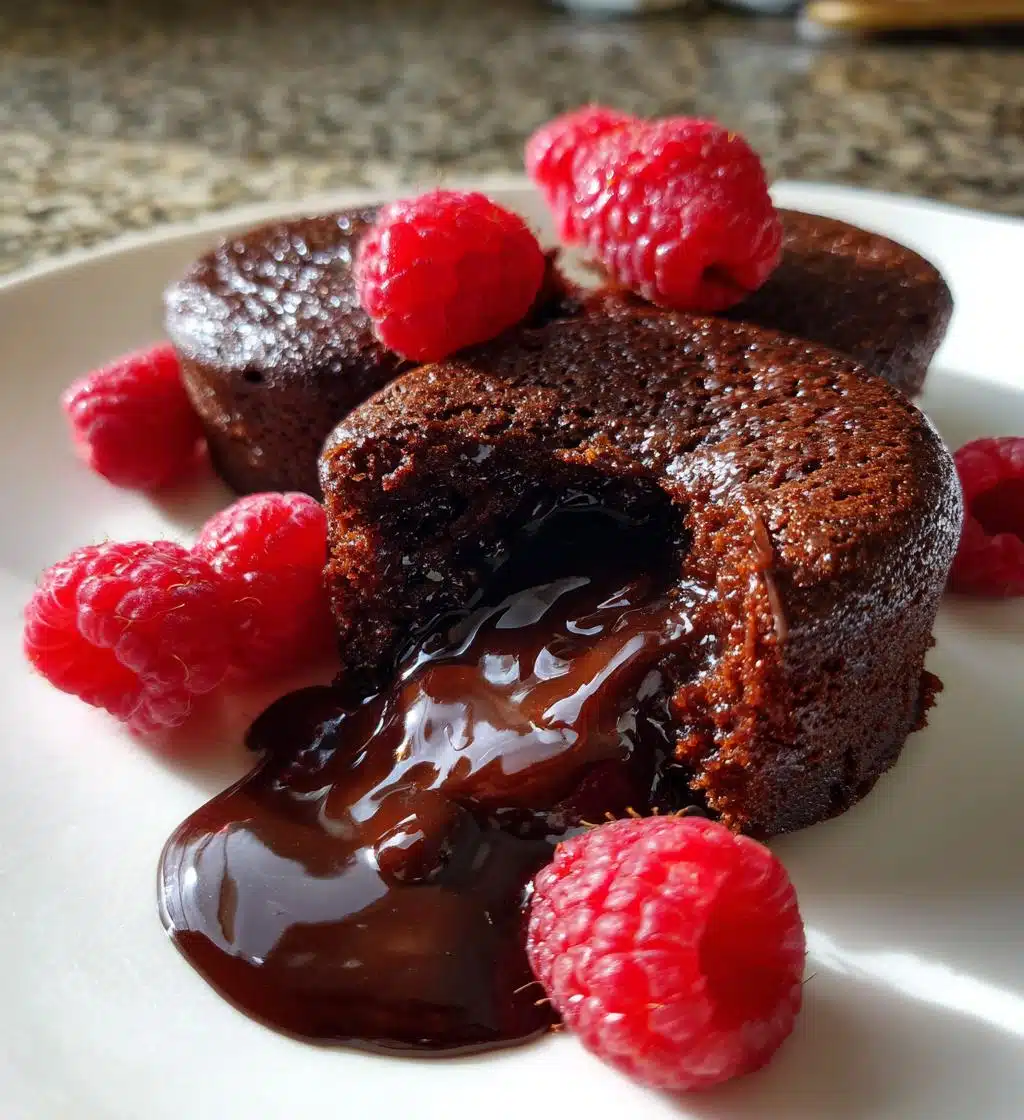 raspberry chocolate lava cupcakes - detail 1