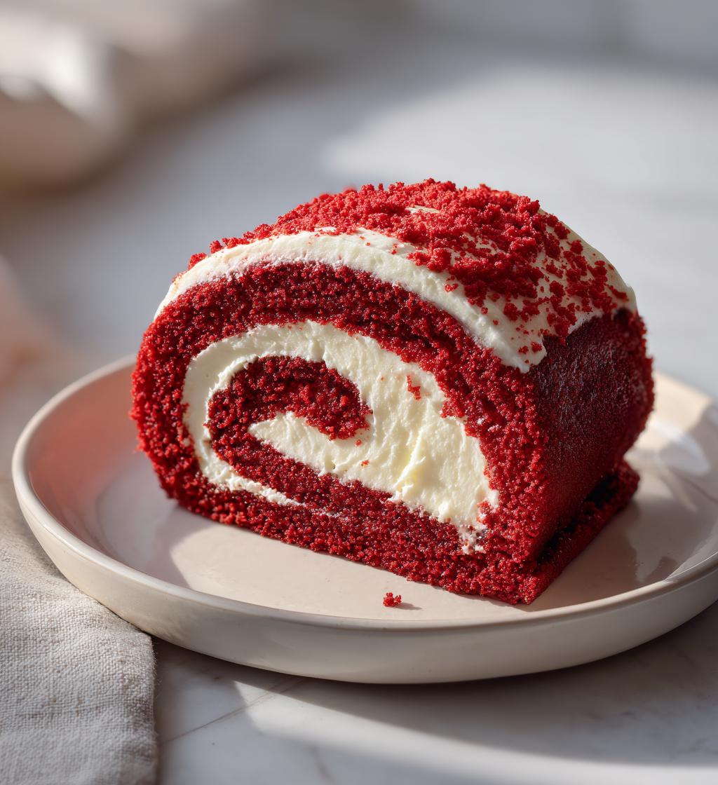 red velvet cake roll - detail 1