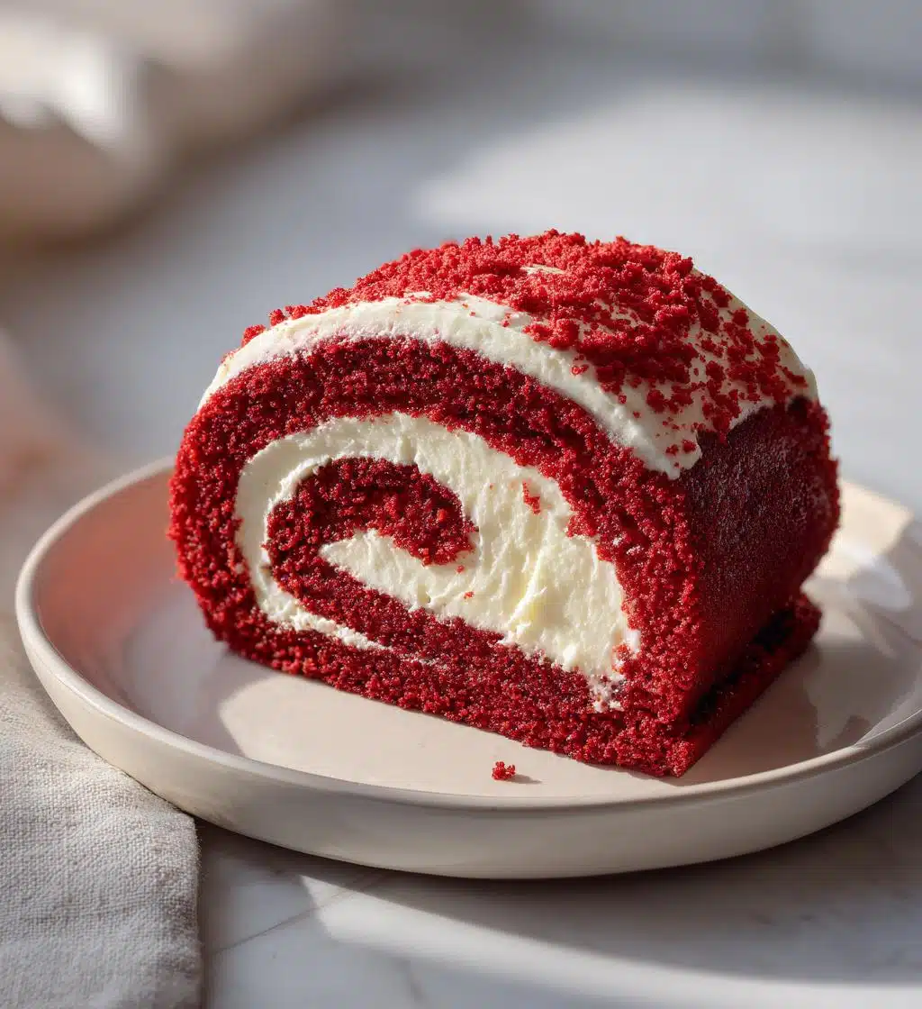 red velvet cake roll - detail 1