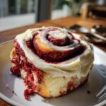 red velvet cinnamon rolls
