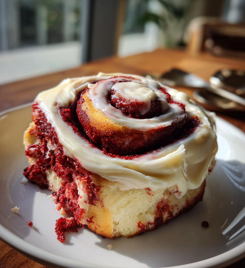 red velvet cinnamon rolls