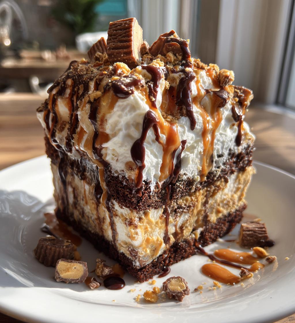 reeses ice cream sundae cake