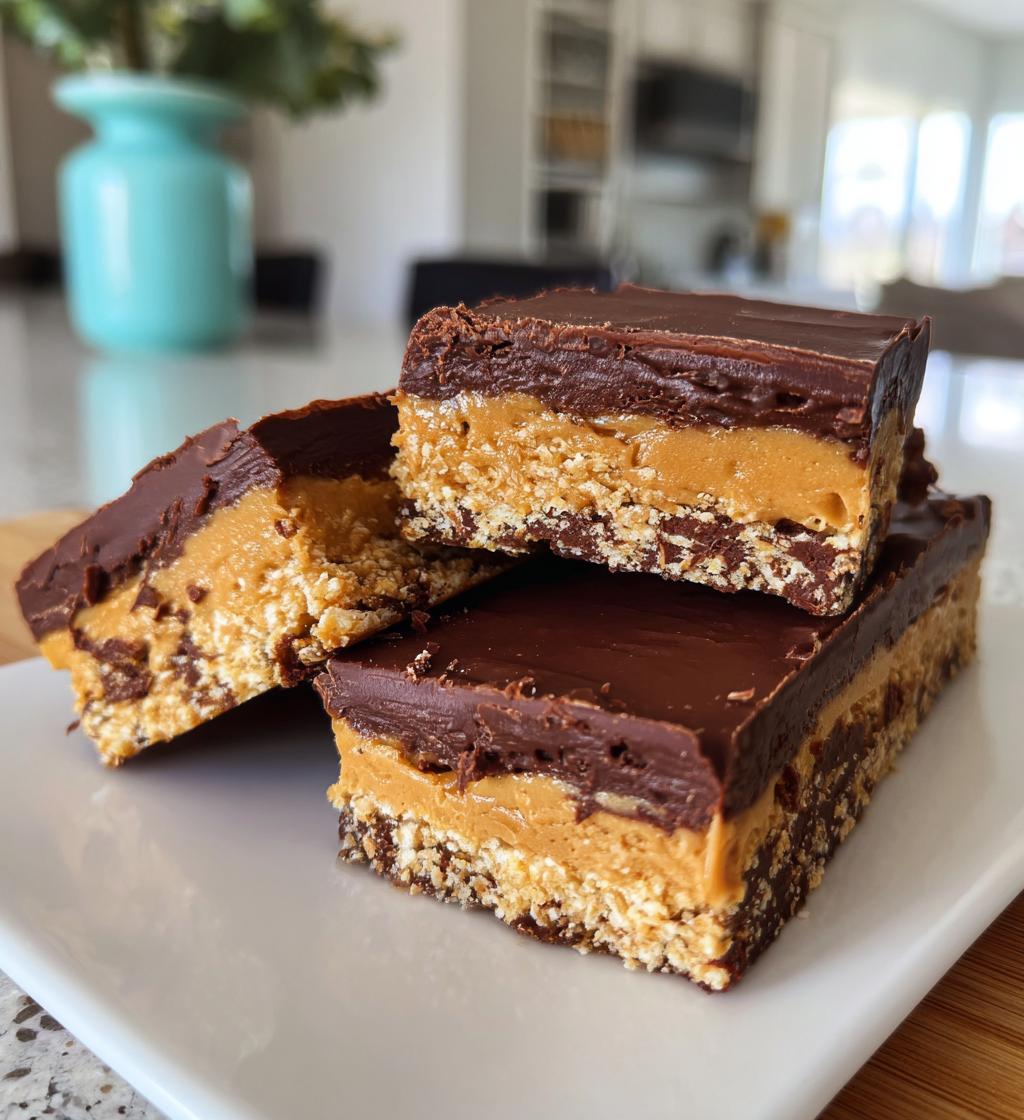 reeses peanut butter no bake bars - detail 1