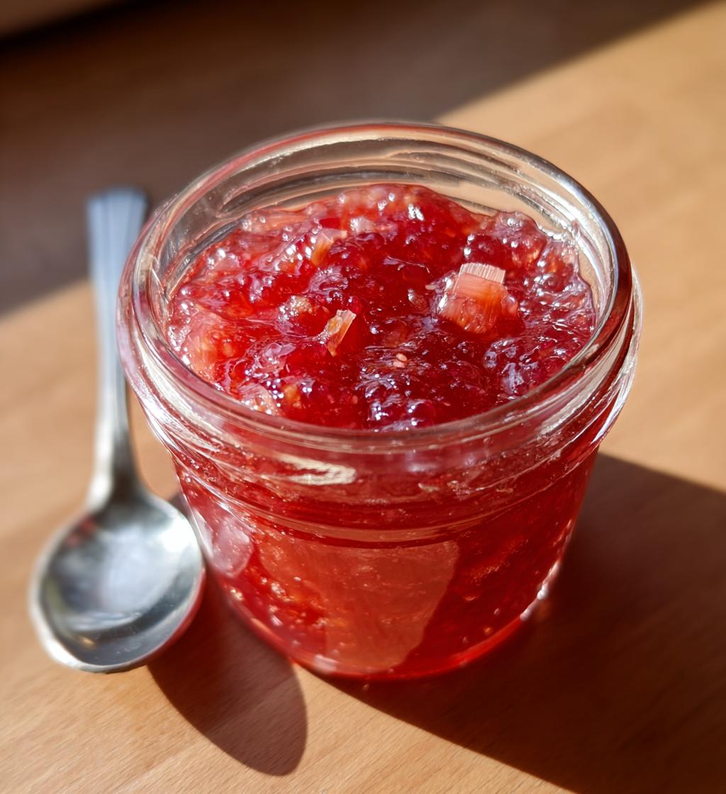 rhubarb jam - detail 1