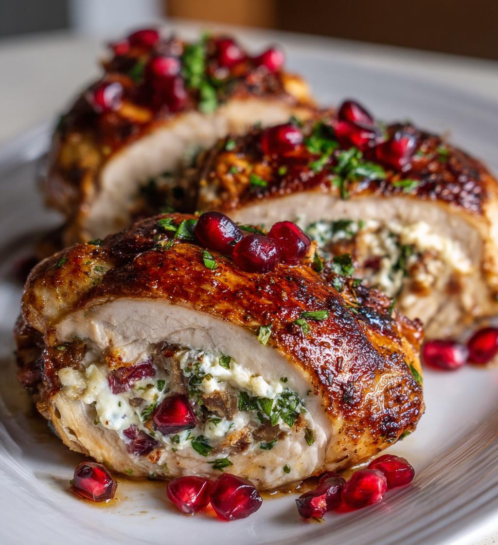 ricotta pomegranate stuffed chicken recipe