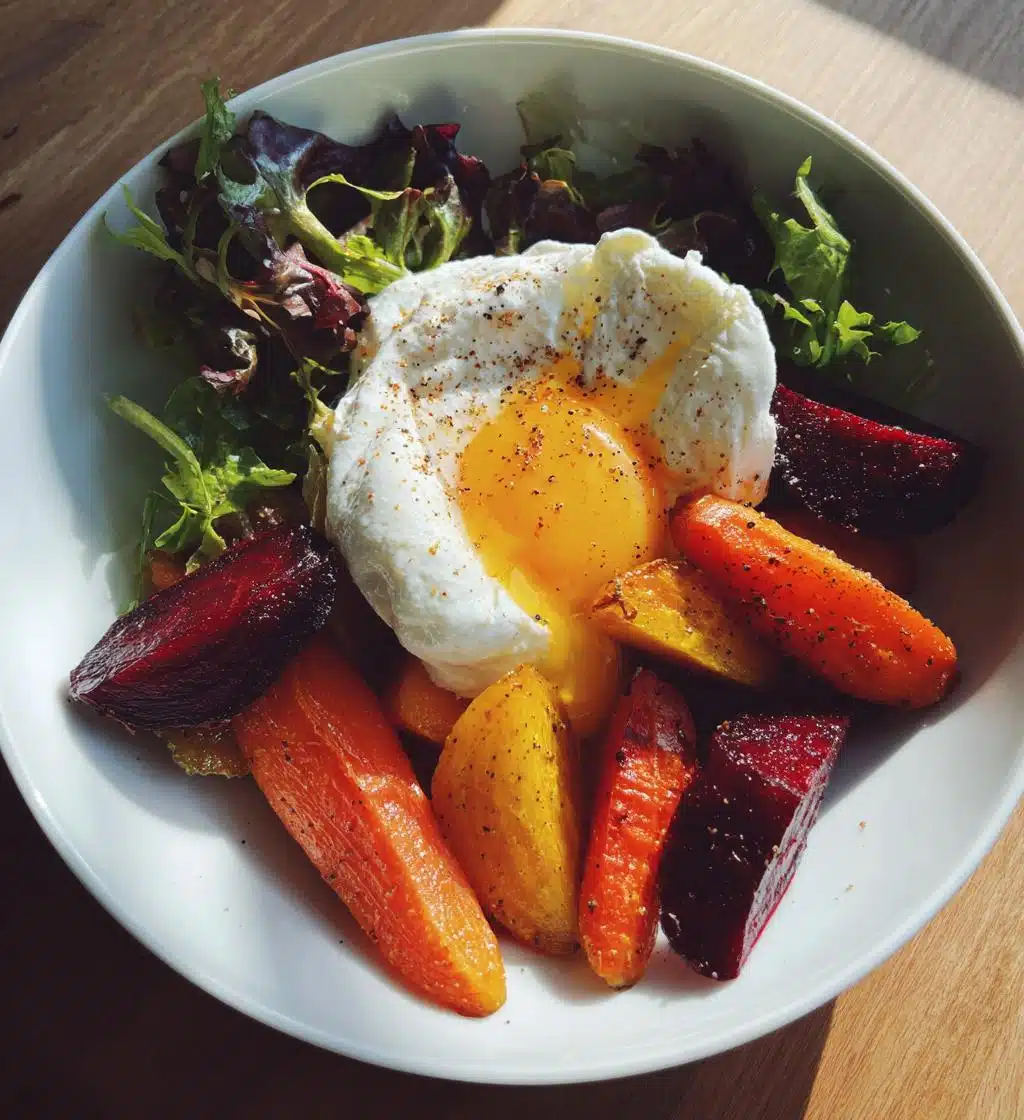 roasted beets carrots salad burrata recipe - detail 1