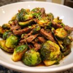 roasted brussel sprouts with beef