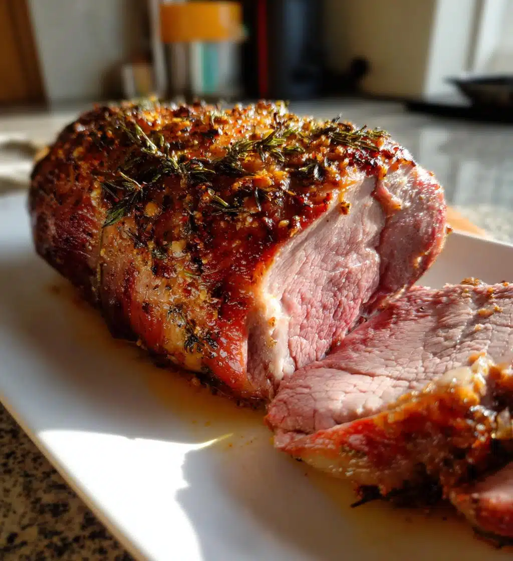 roasted leg of lamb