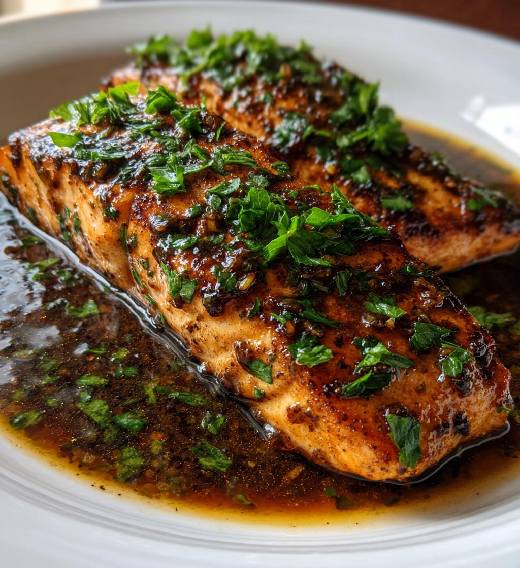 salmon with garlic lemon butter sauce recipe - detail 1