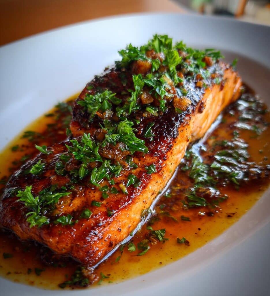 salmon with garlic lemon butter sauce recipe