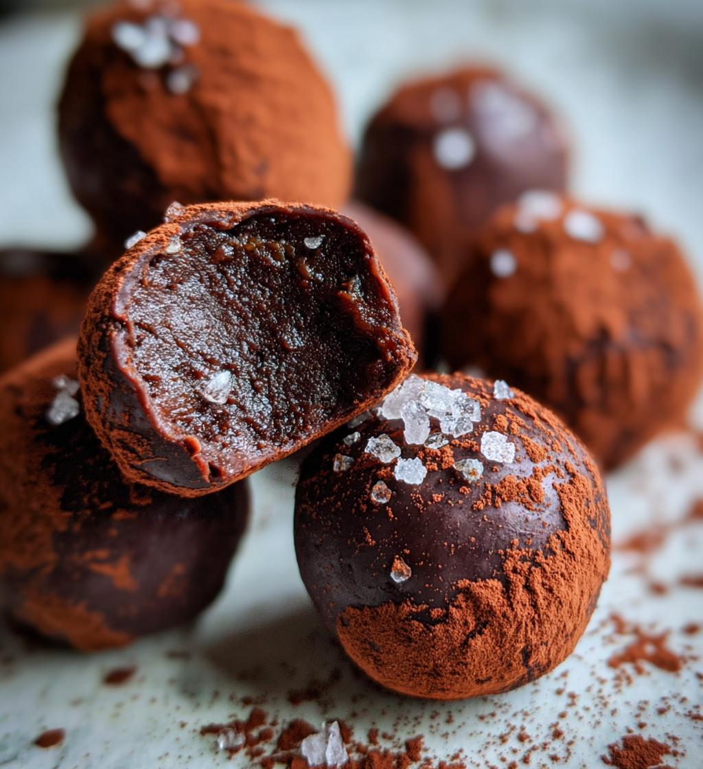 salted caramel truffles - detail 1