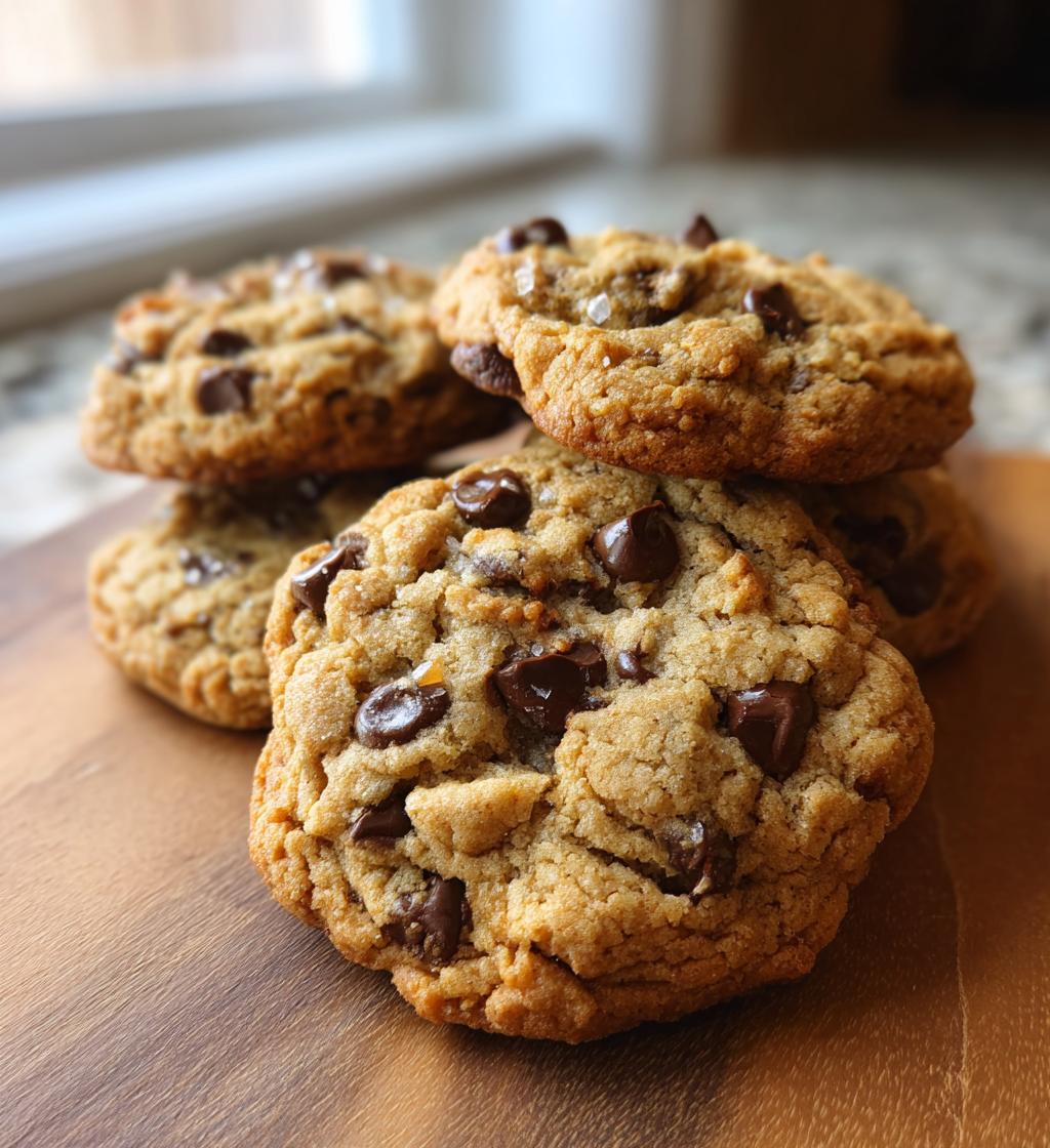 salted tahini oatmeal chocolate chip cookies