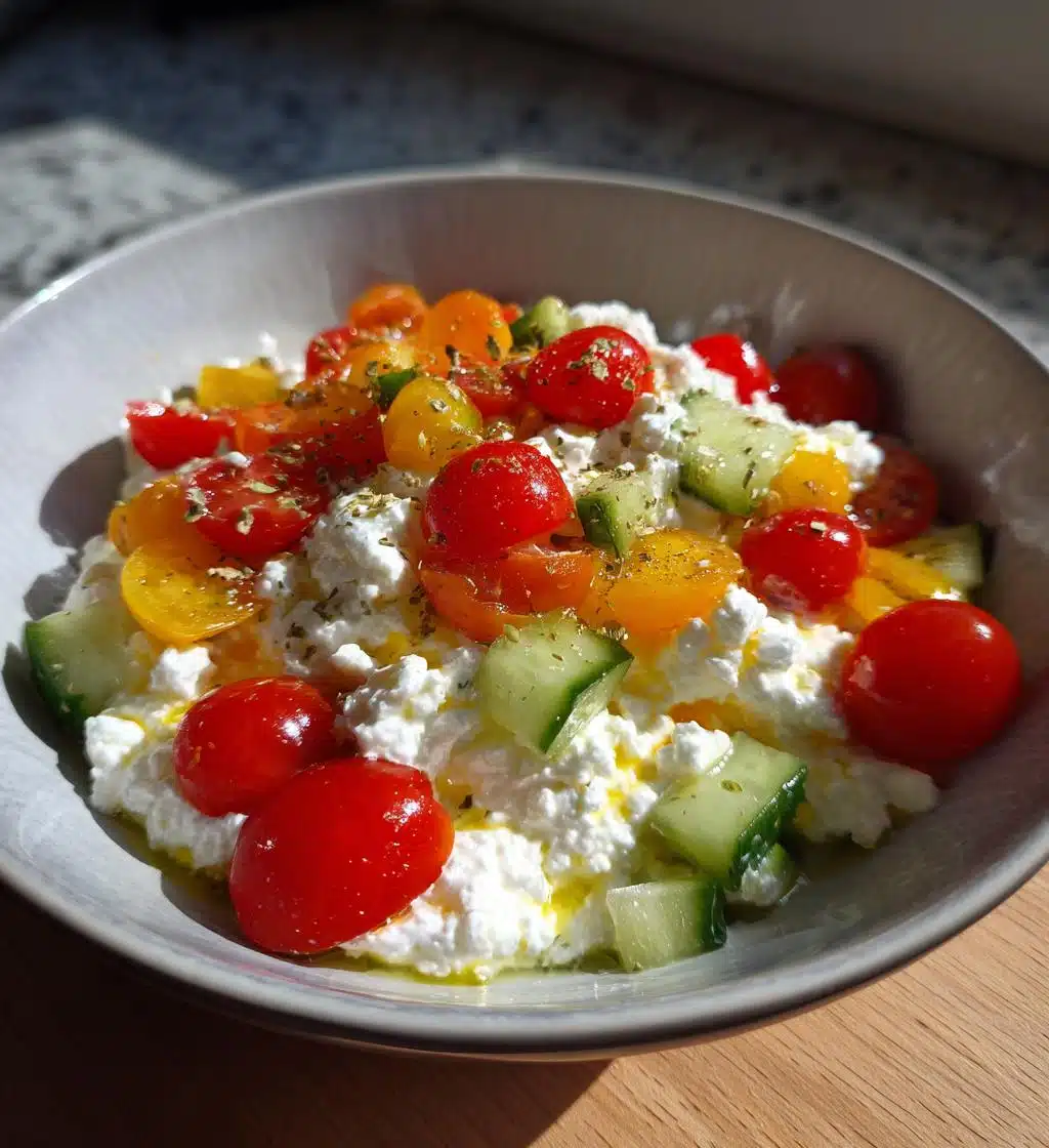 savory cottage cheese bowl - detail 1