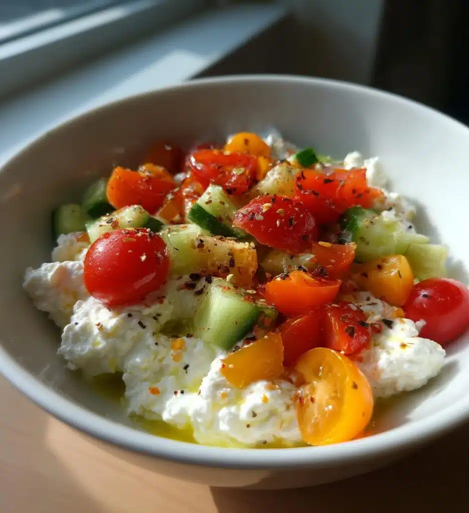 savory cottage cheese bowl