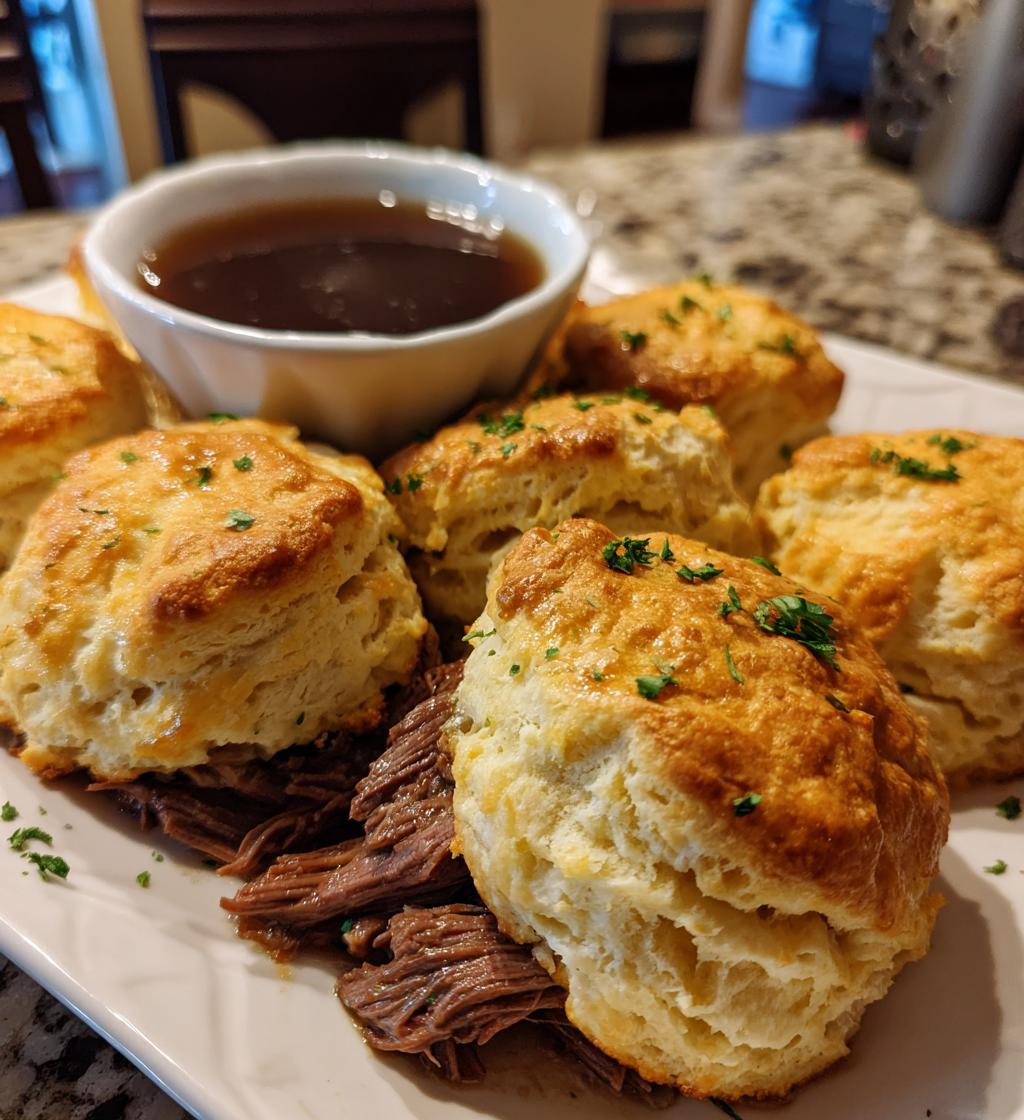savory french dip biscuits - detail 1