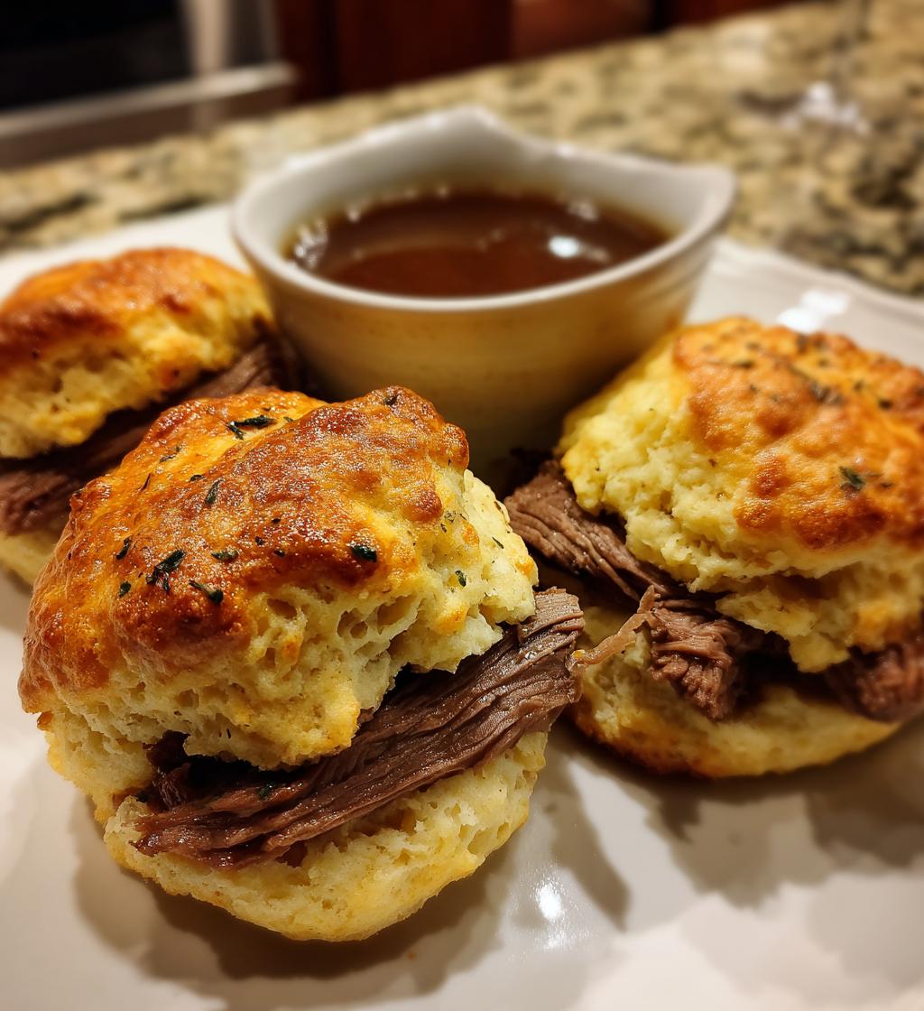 savory french dip biscuits