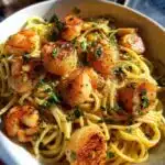 seafood pasta with shrimp and scallops