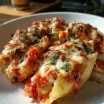seafood stuffed shells creamy cheesy and packed with flavor