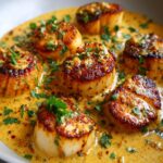 seared scallops with spicy cajun cream sauce