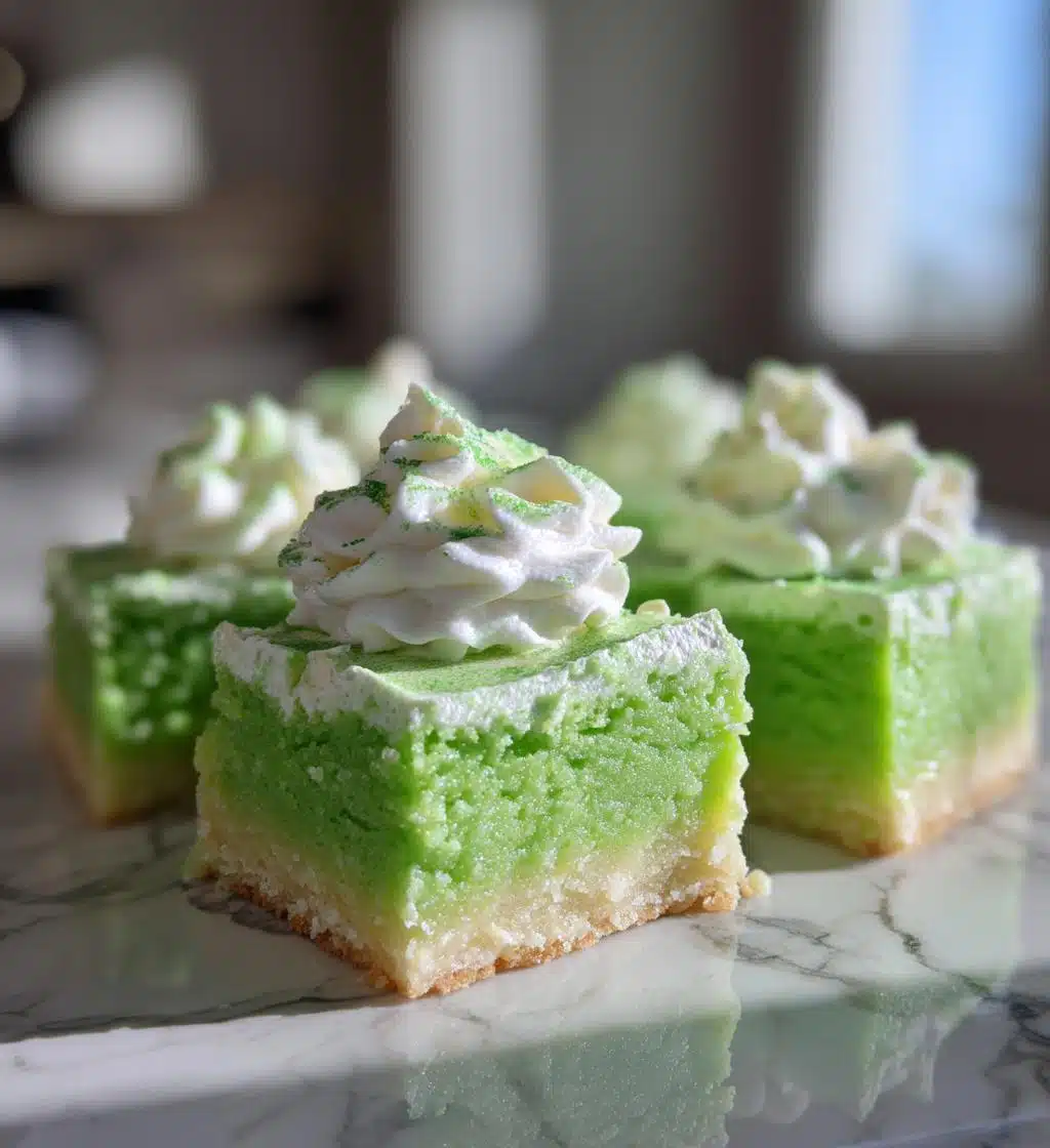 shamrock shake sugar cookie bars recipe - detail 1