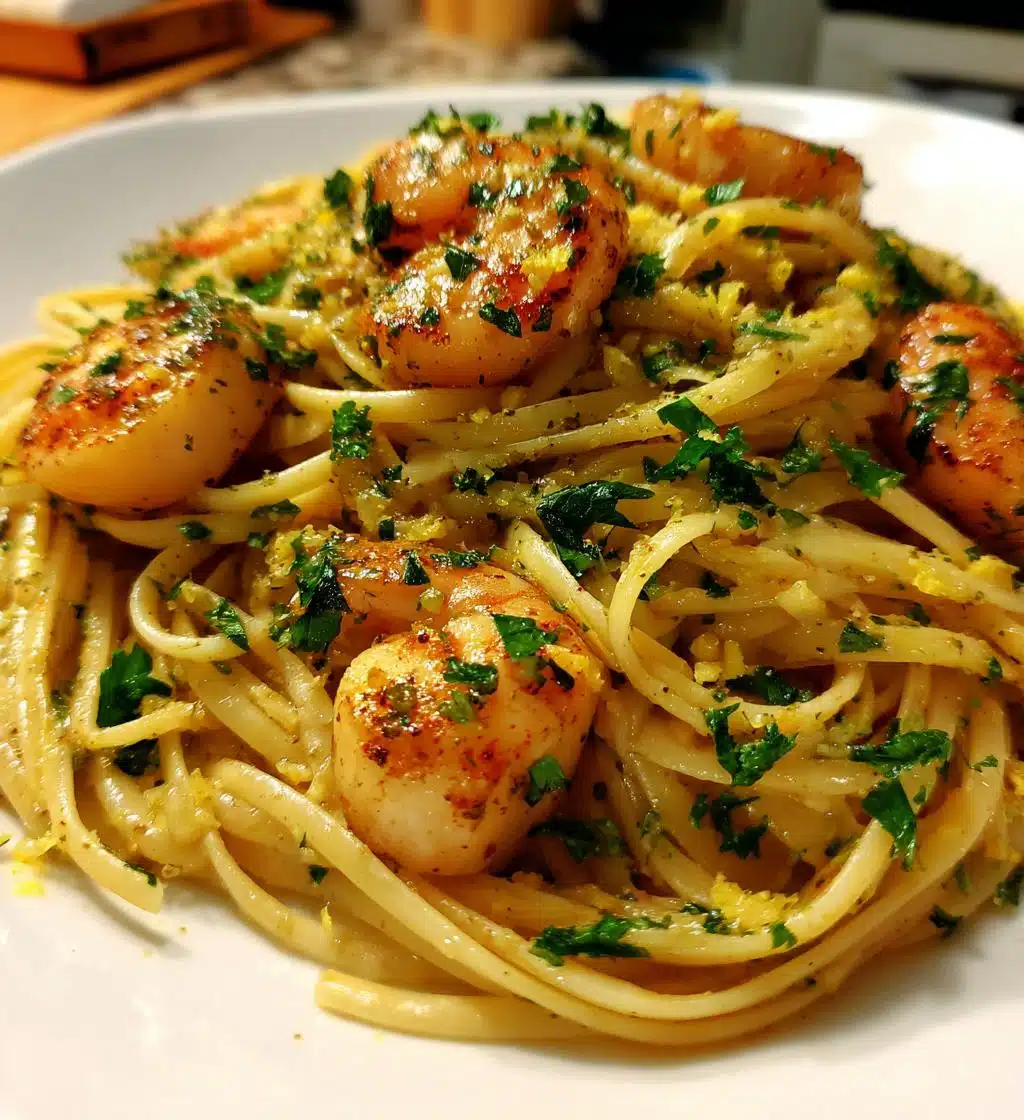 shrimp and scallop pasta recipe - detail 1