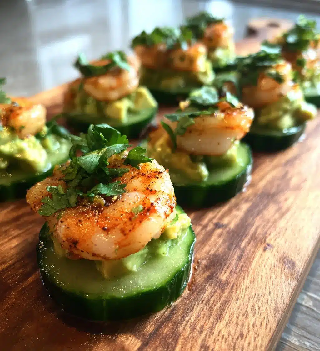 shrimp cucumber and avocado bites - detail 1