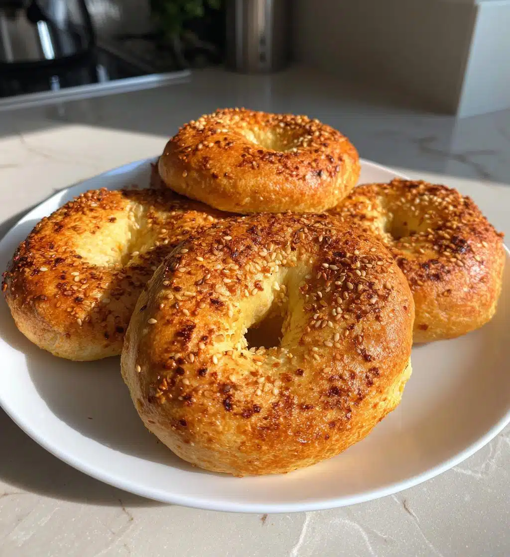 simple 3 ingredient protein bagels - detail 1