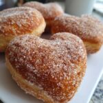 simple cinnamon sugar heart doughnuts