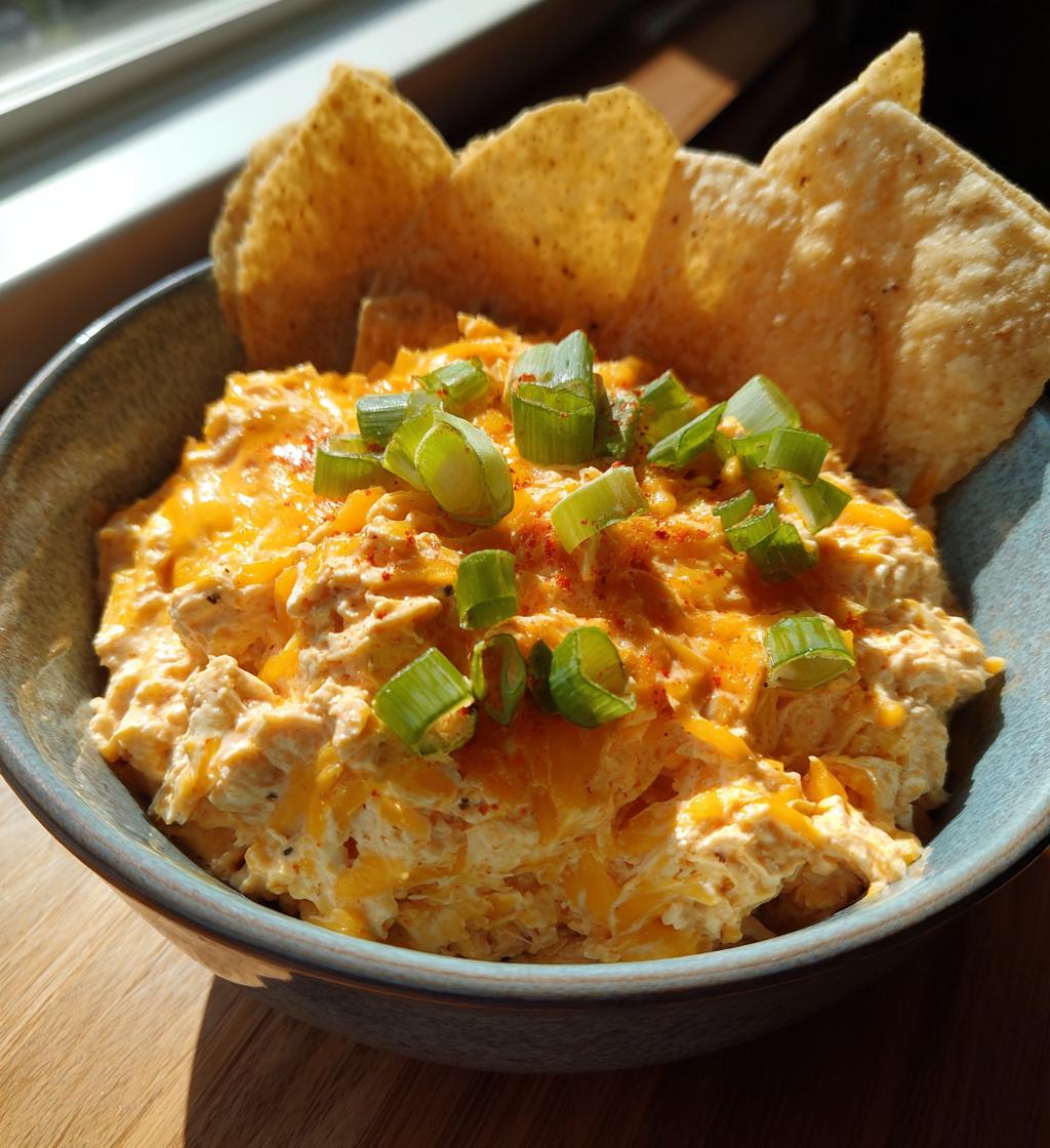 slow cooker buffalo chicken dip - detail 1