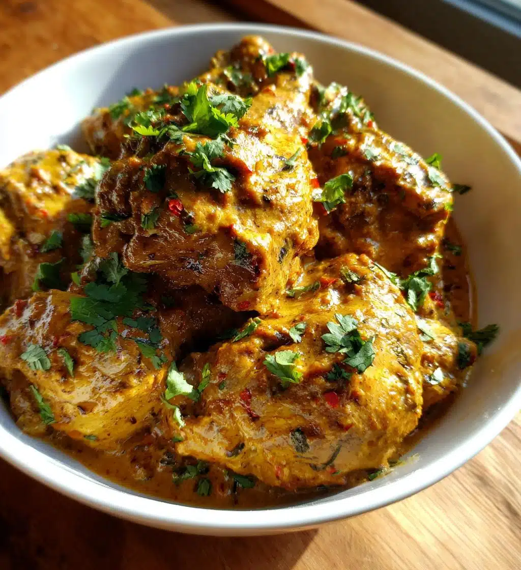 slow cooker butter chicken - detail 1