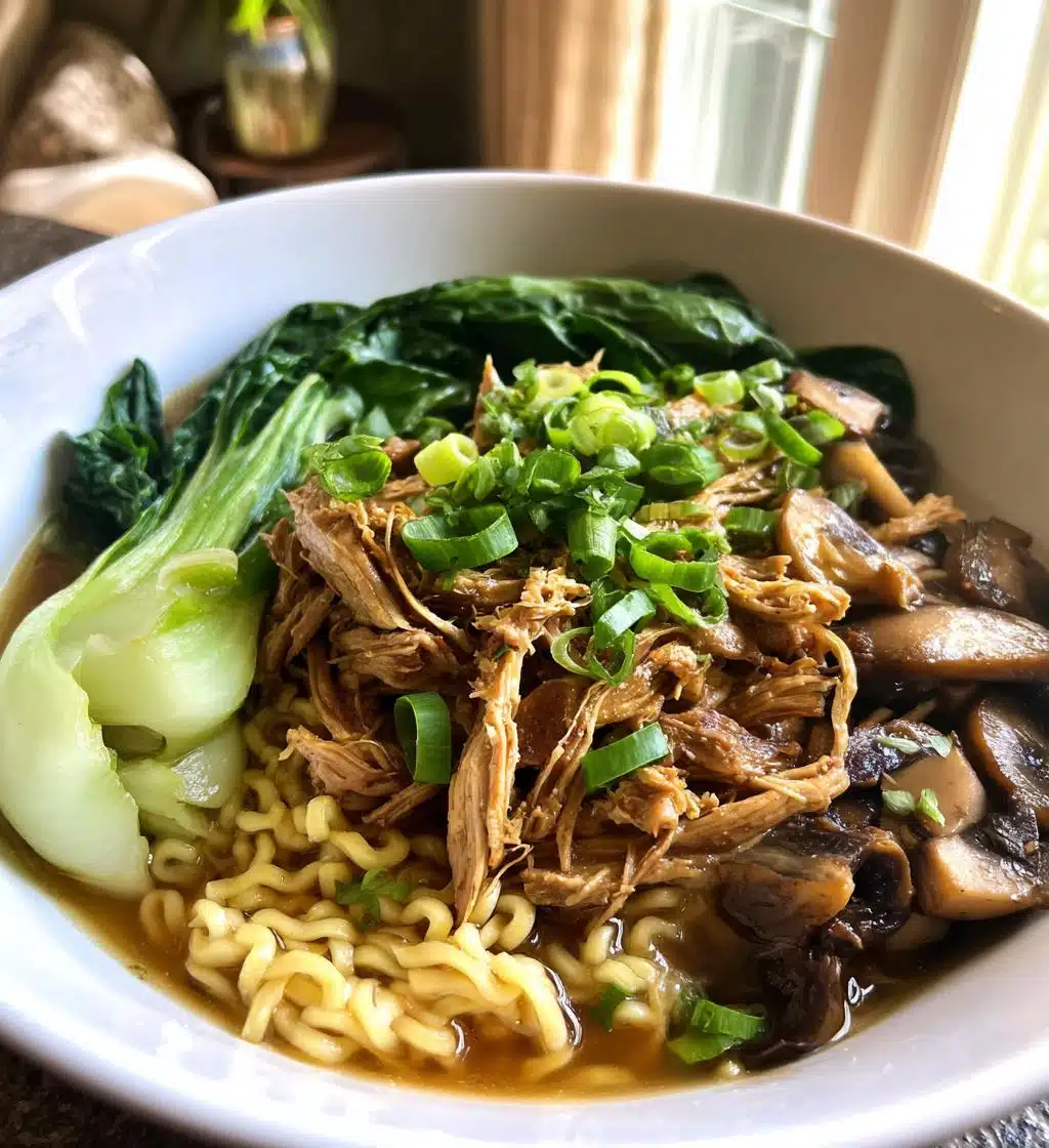 slow cooker chicken ramen - detail 1
