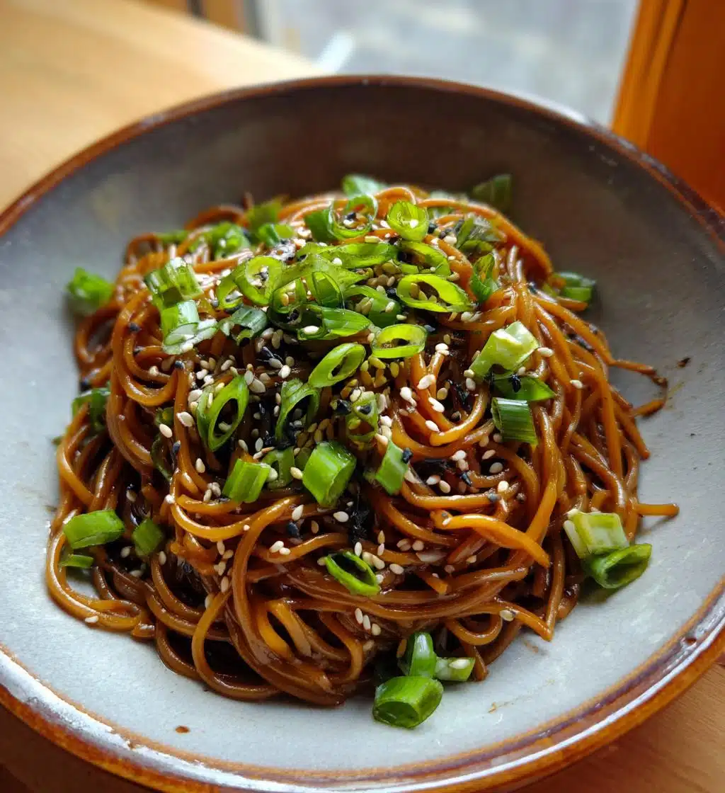 soba with toasted sesame seed sauce - detail 1
