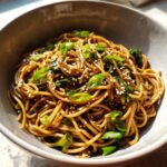 soba with toasted sesame seed sauce