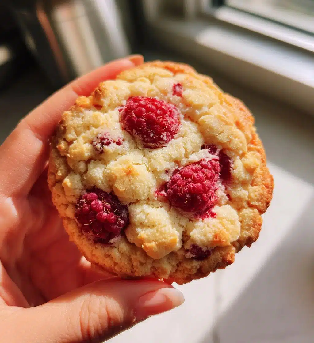 soft and chewy raspberry sugar cookies - detail 1