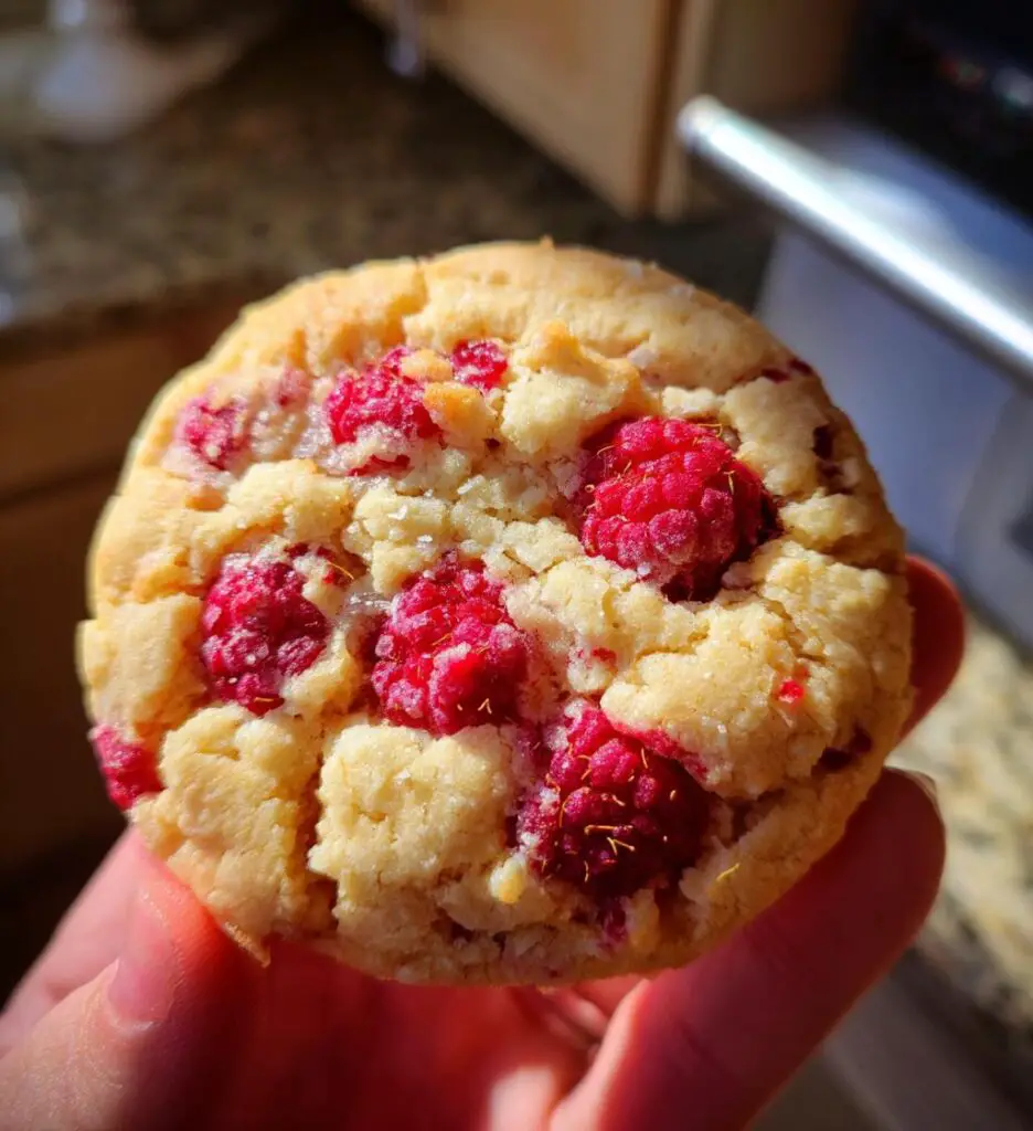 soft and chewy raspberry sugar cookies