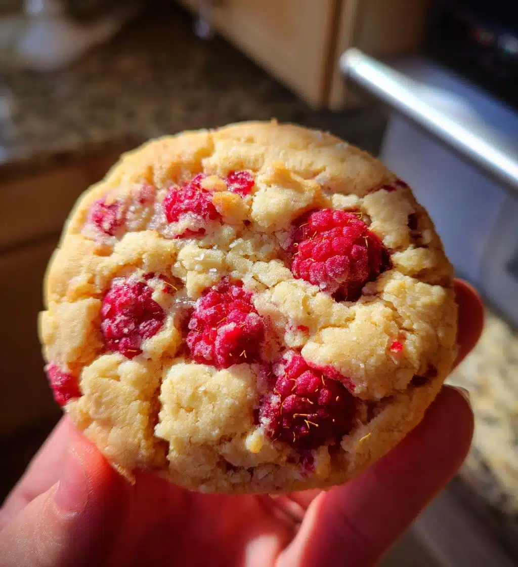 soft and chewy raspberry sugar cookies