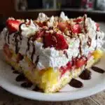 southern style banana split cake