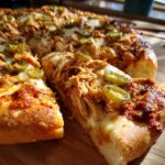 spicy chicken and pickled jalapeno pizza