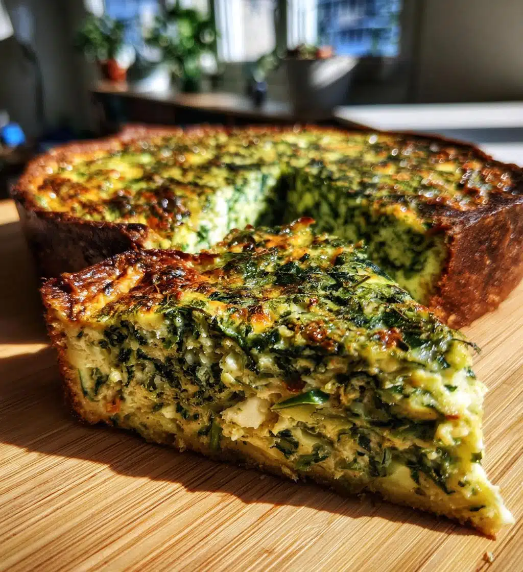 spinach and zucchini pie - detail 1