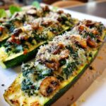 spinach mushroom ricotta stuffed zucchini recipe