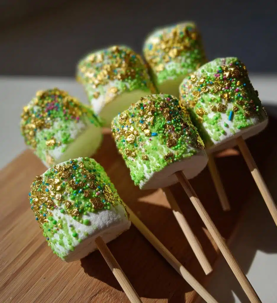 st patricks day marshmallow pops