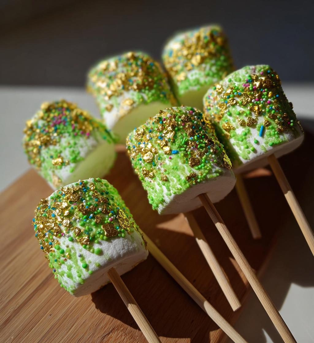 st patricks day marshmallow pops