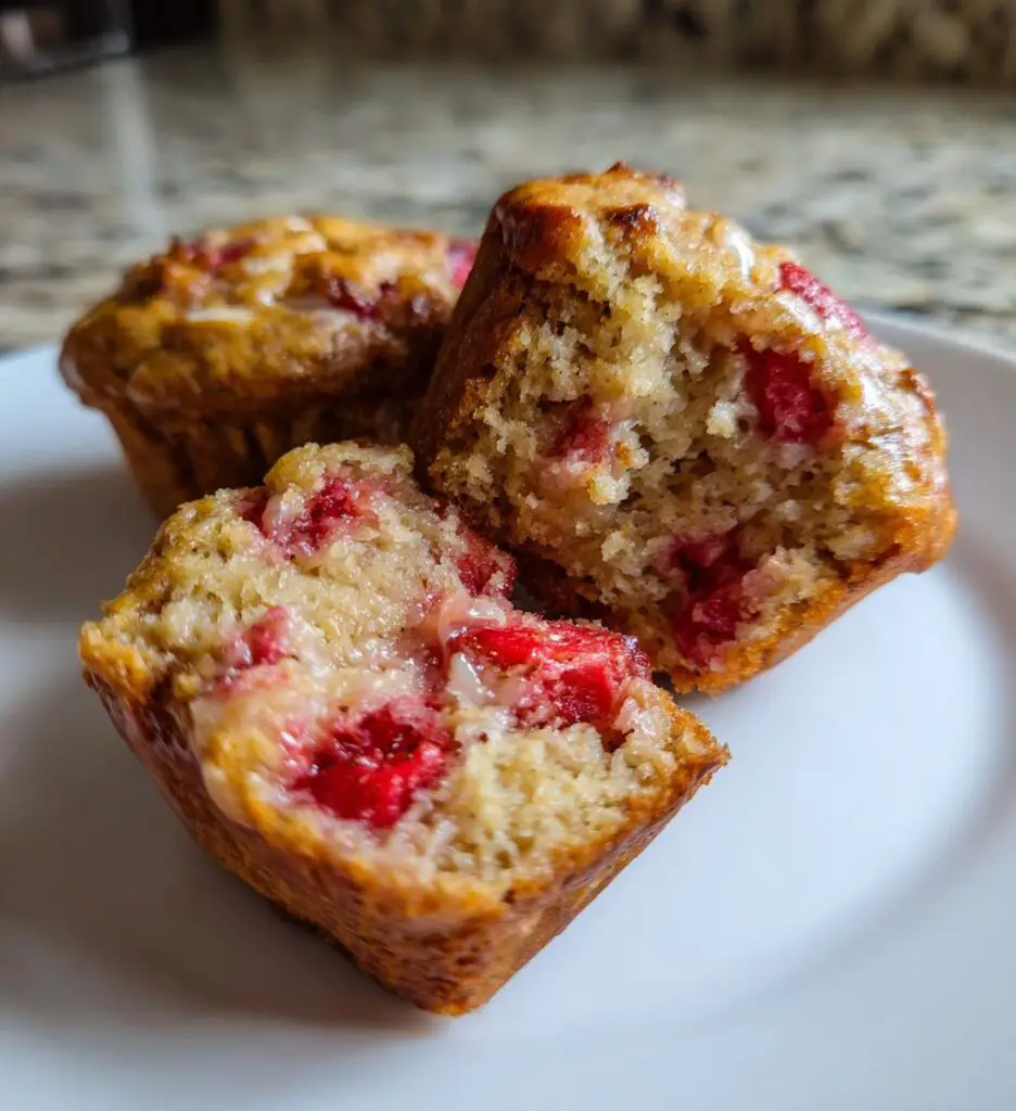strawberry banana bread muffins