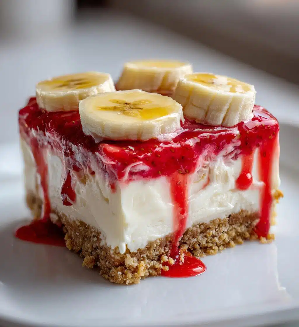 strawberry cheesecake banana pudding - detail 1