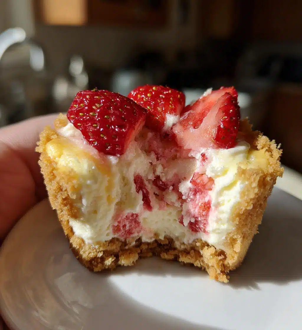 strawberry cheesecake cupcakes - detail 1