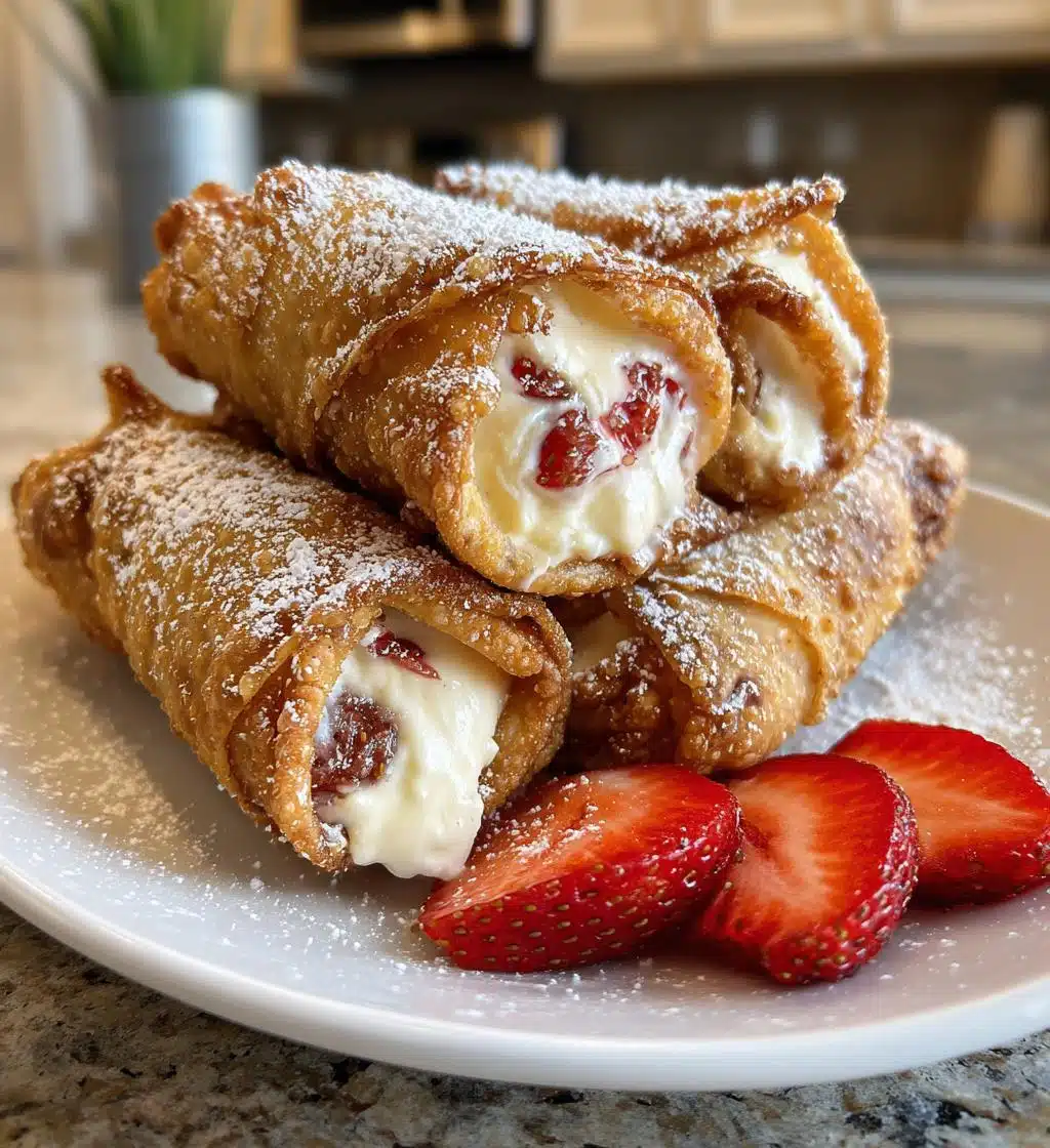 strawberry cheesecake eggroll bites - detail 1