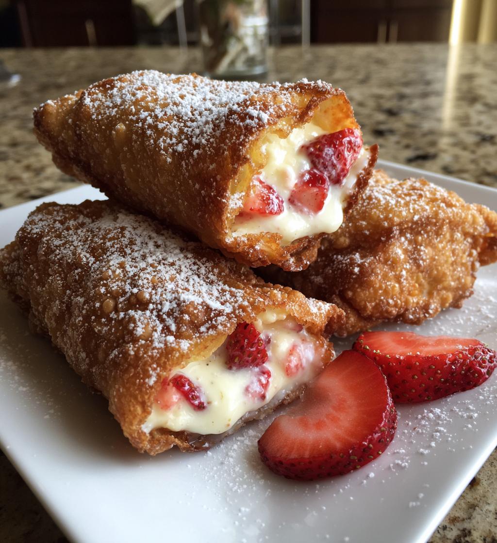 strawberry cheesecake eggroll bites