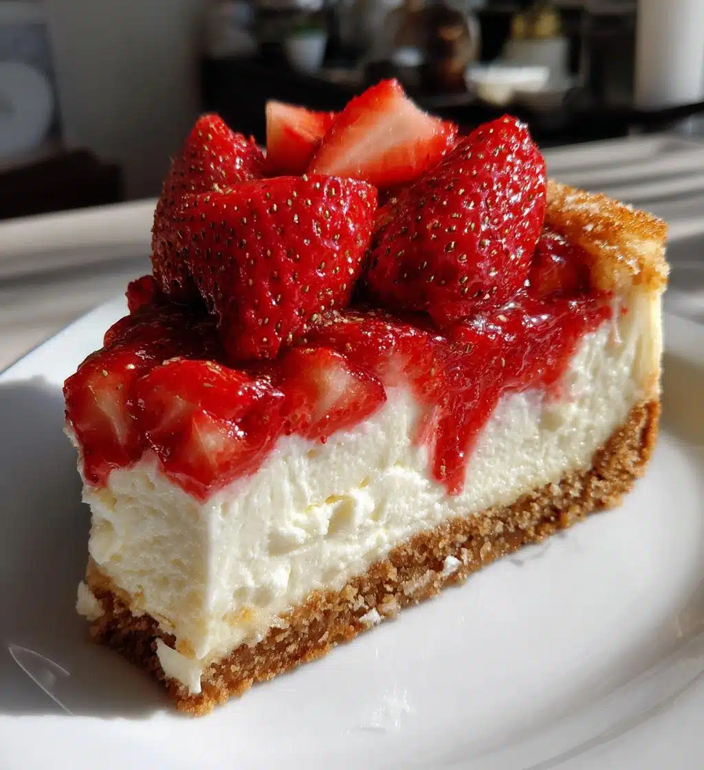 strawberry crunch churro cheesecake - detail 1