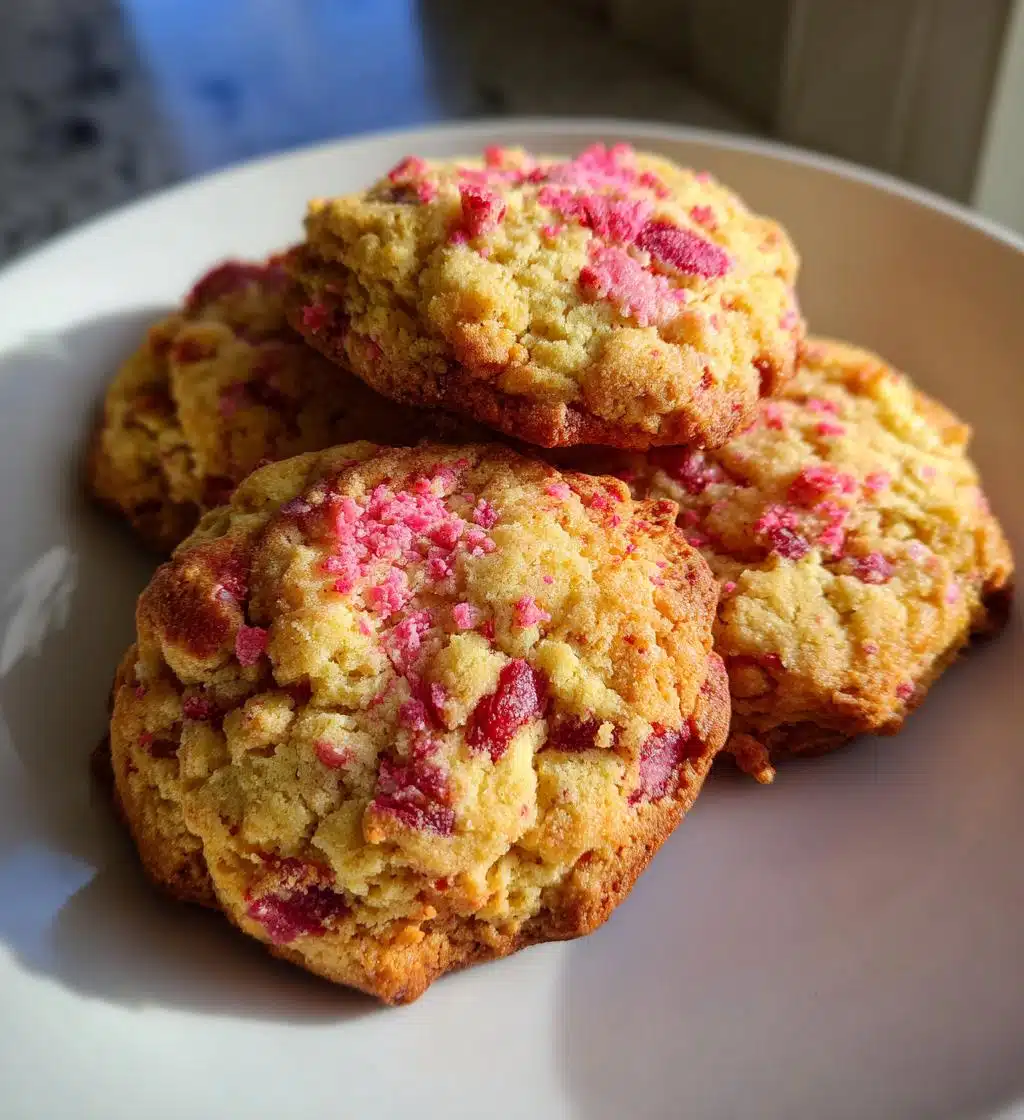 strawberry crunch cookies - detail 1