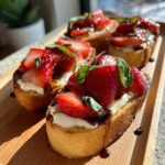 strawberry goat cheese bruschetta